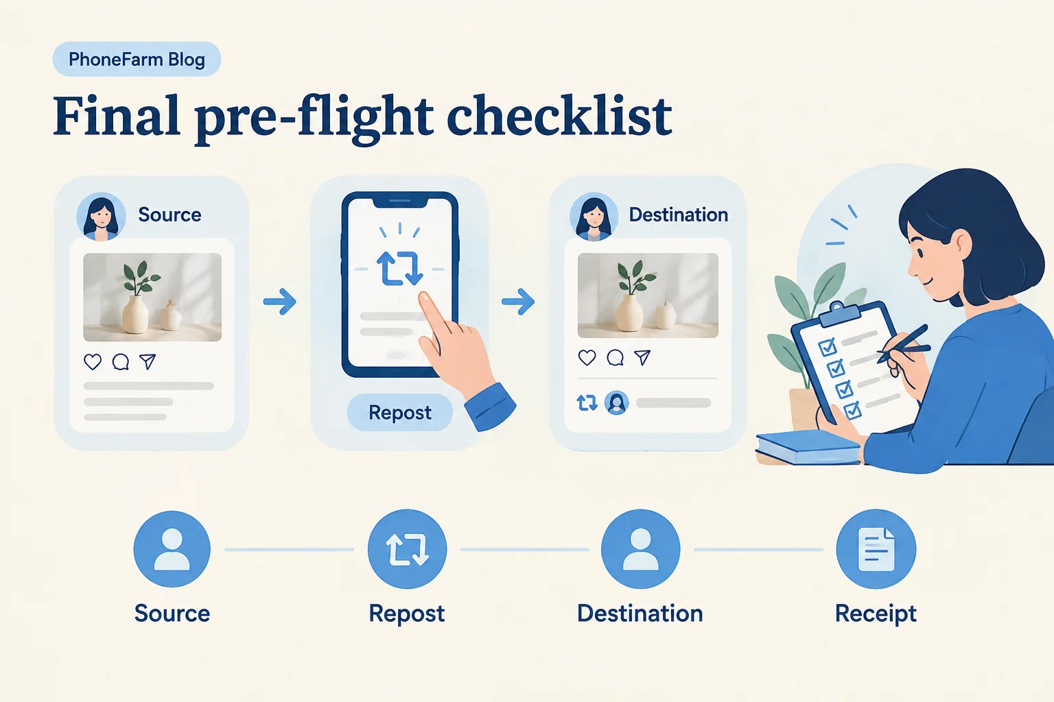 Illustration of Final pre-flight checklist.